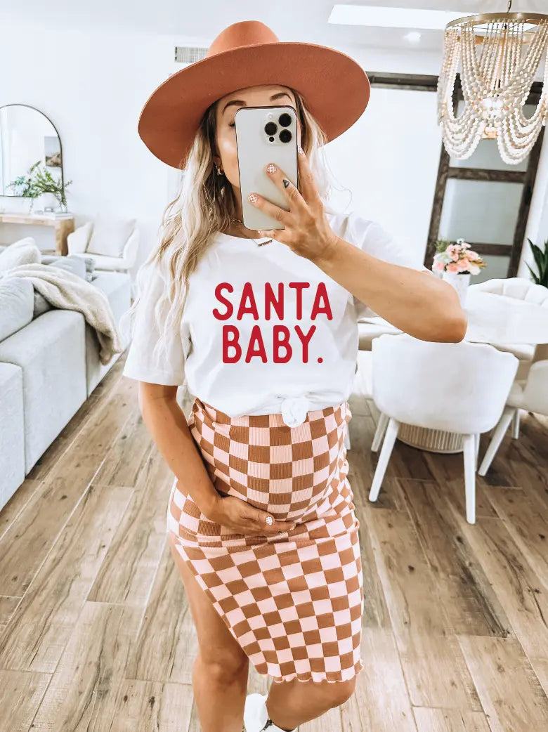 Santa Baby Maternity Tee Saved by Grace Co.