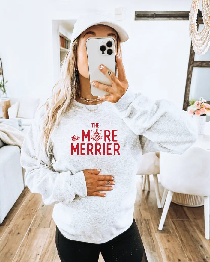 The More, The Merrier Maternity Sweatshirt Saved by Grace Co.