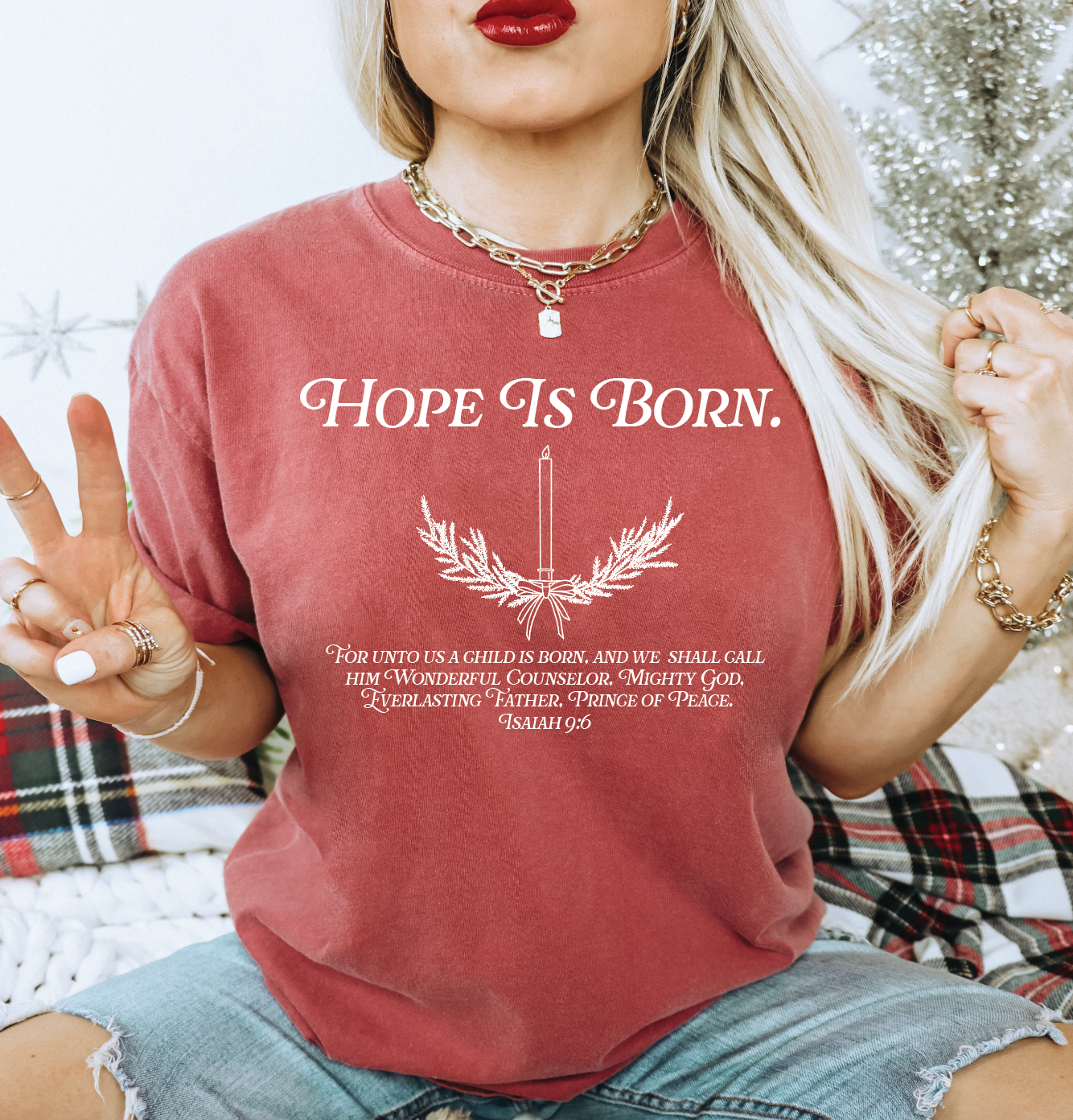 Hope is Born Isaiah 9:6  Tee