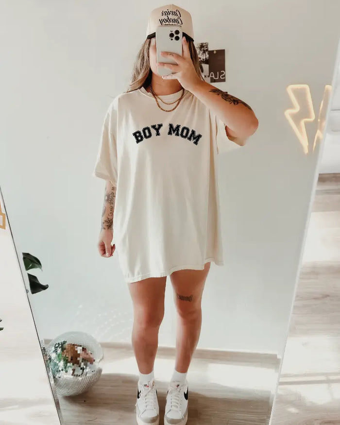 Boy Mama Varsity Tee Saved by Grace Co.