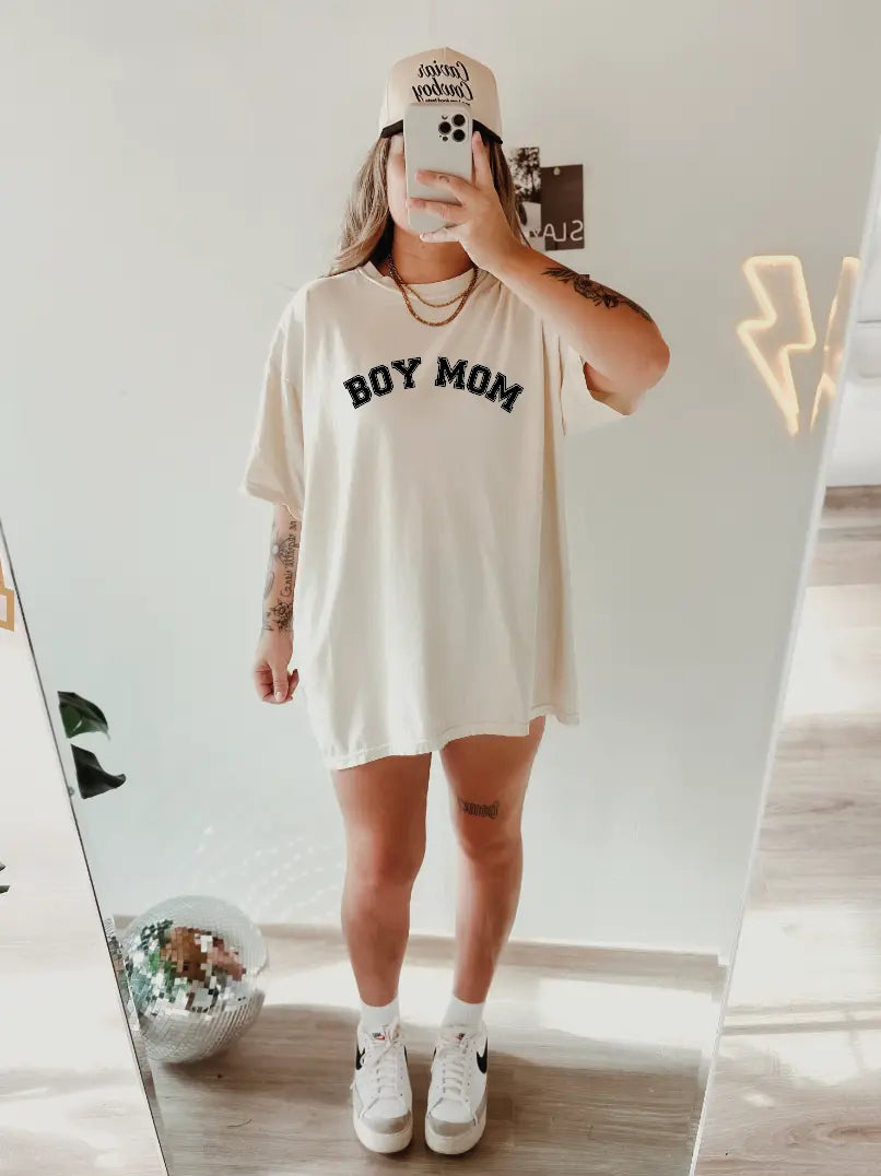 Boy Mama Varsity Tee Saved by Grace Co.
