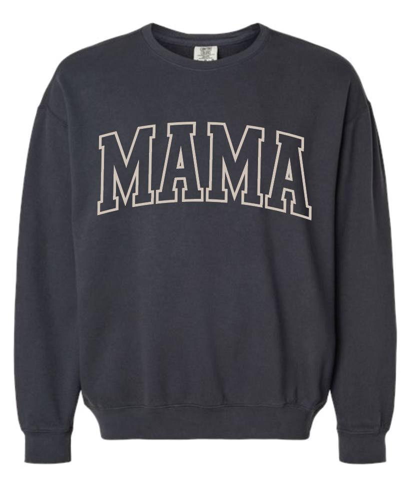 Mama Varsity Pullover - Comfort Colors