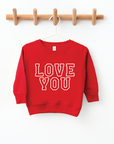 Love You Varsity Kids Pullover