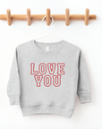 Love You Varsity Kids Pullover