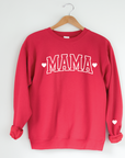 Mama with Hearts Varsity Sweatshirt