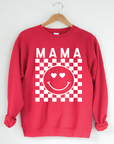 Mama Heart Eye Checkered Sweatshirt