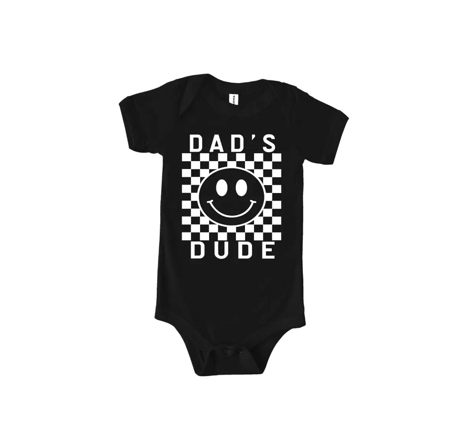 Dad's Dude Checkered Onesie Saved by Grace Co.