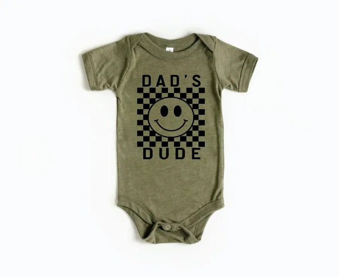 Dad's Dude Checkered Onesie Saved by Grace Co.