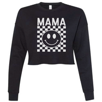 Mama Modest Crop Checkered Sweatshirt