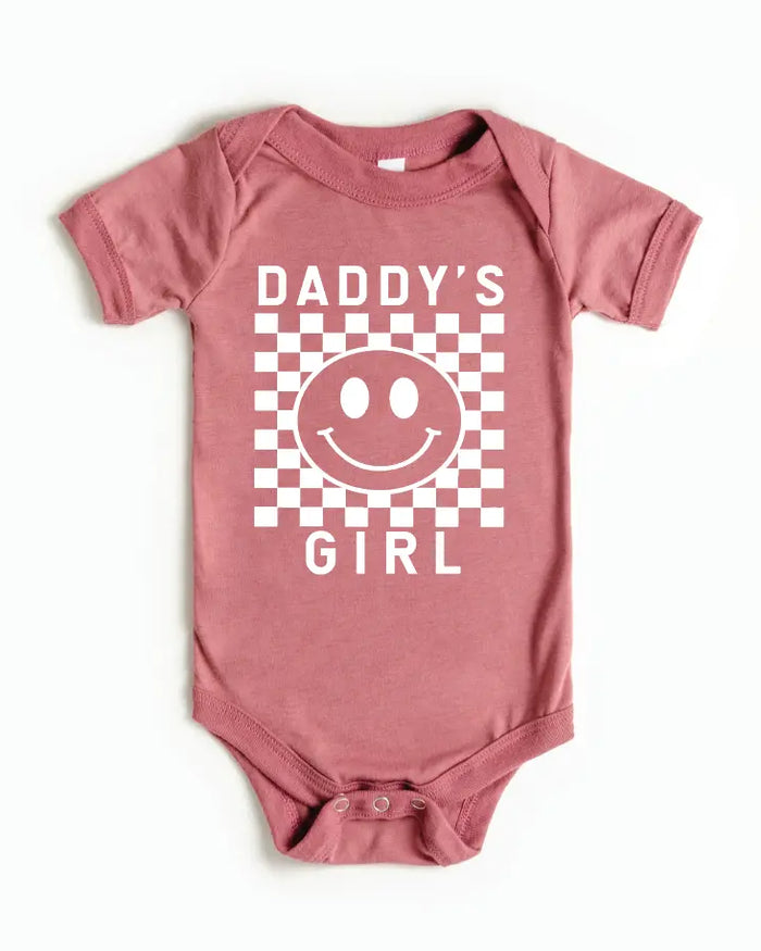 Daddy's Girl Checkered Onesie Saved by Grace Co.