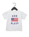 Classic God Bless the USA 4th of July Kids Graphic Tee