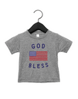 Classic God Bless the USA 4th of July Kids Graphic Tee