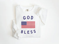 God Bless America Unisex Lightweight Classic Pullover Saved by Grace Co.