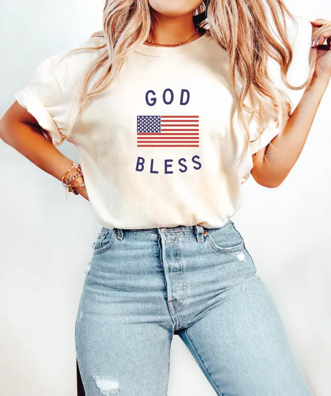 God Bless America Unisex Tee Saved by Grace Co.