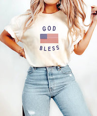God Bless America Unisex Tee Saved by Grace Co.