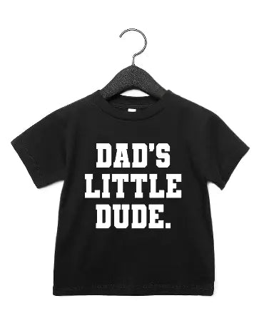 Dad's Little Dude Varsity Tee Saved by Grace Co.