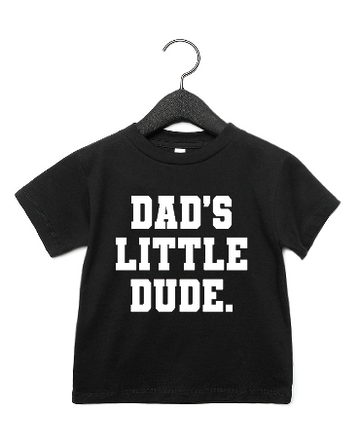 Dad's Little Dude Varsity Tee - FINAL SALE