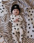 Muslin Quilt | Black & White Yin Yang / Stripe