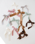 Hair Bow Clip | Satin forever french baby