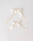 Hair Bow Clip | Satin forever french baby