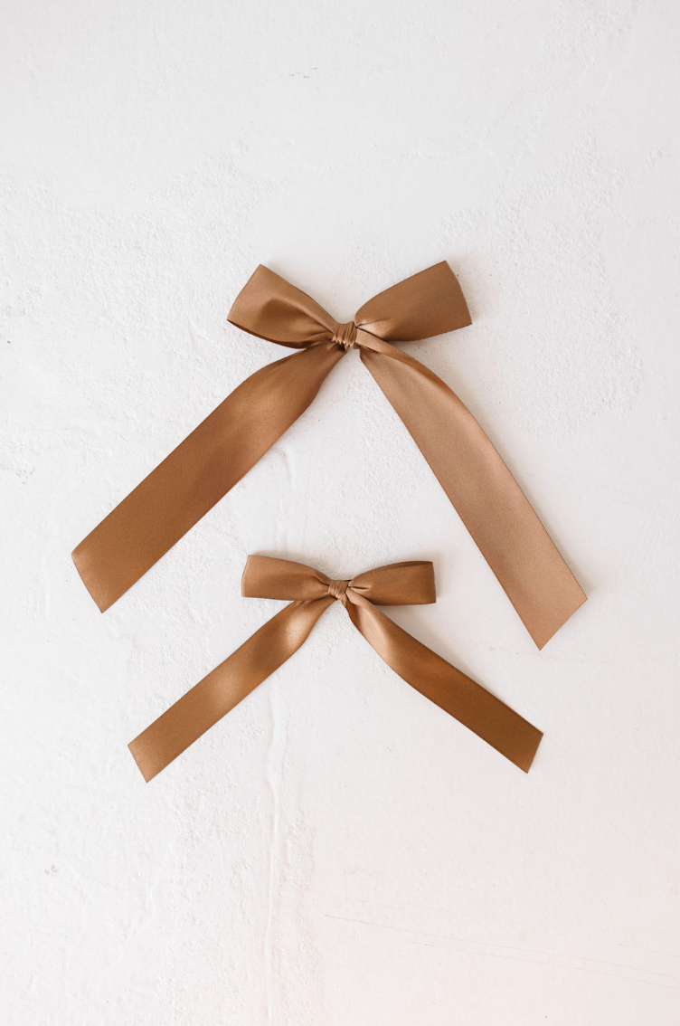 Hair Bow Clip | Satin forever french baby