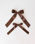 Hair Bow Clip | Satin forever french baby