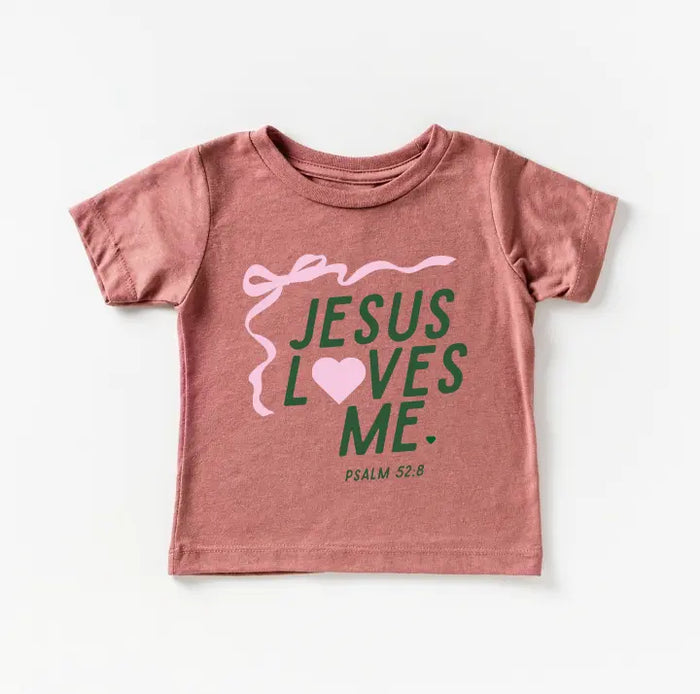 "Jesus Loves Me" Ribbon Tee Saved by Grace Co.