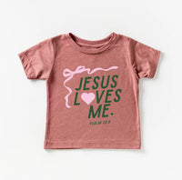 "Jesus Loves Me" Ribbon Tee Saved by Grace Co.