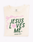 "Jesus Loves Me" Ribbon Tee - Adult