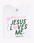 "Jesus Loves Me" Ribbon Tee - Adult