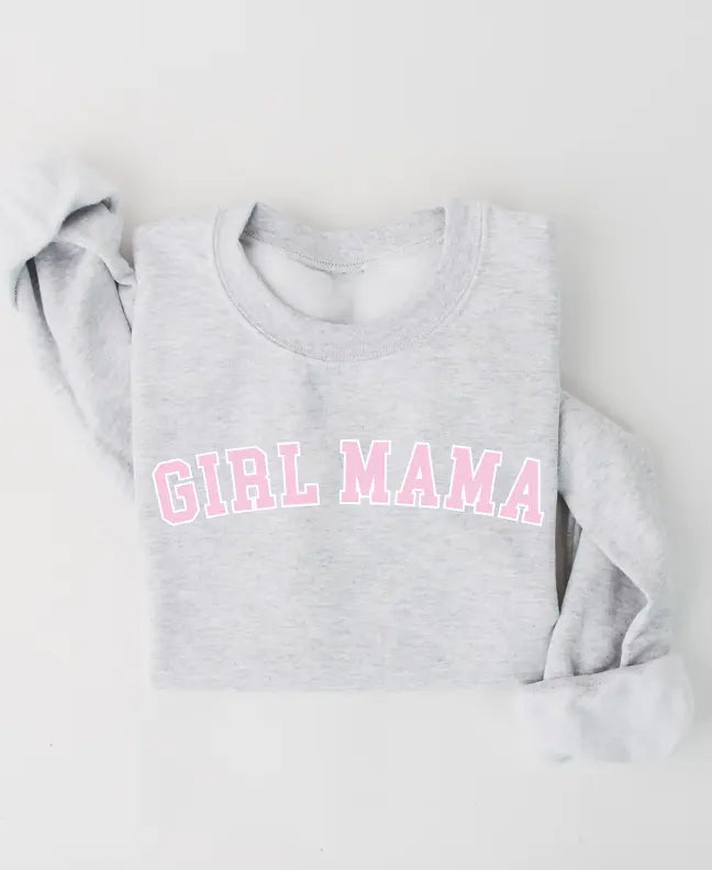 Girl Mama Varsity Outline Pullover Saved by Grace Co.