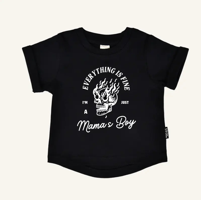 Everything's Fine, I'm Just a Mama's Boy (See matching mama tee) Saved by Grace Co.