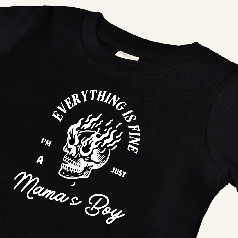 Everything's Fine, I'm Just a Mama's Boy (See matching mama tee) Saved by Grace Co.