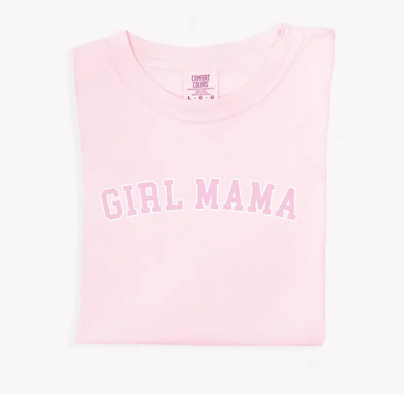 Girl Mama Bold Outline Varsity Tee Saved by Grace Co.