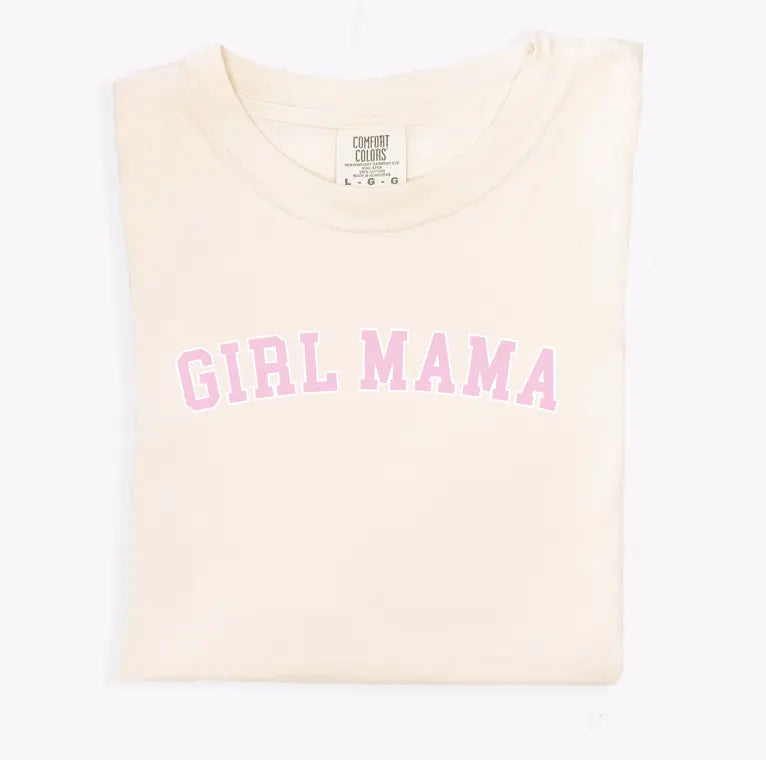 Girl Mama Bold Outline Varsity Tee Saved by Grace Co.