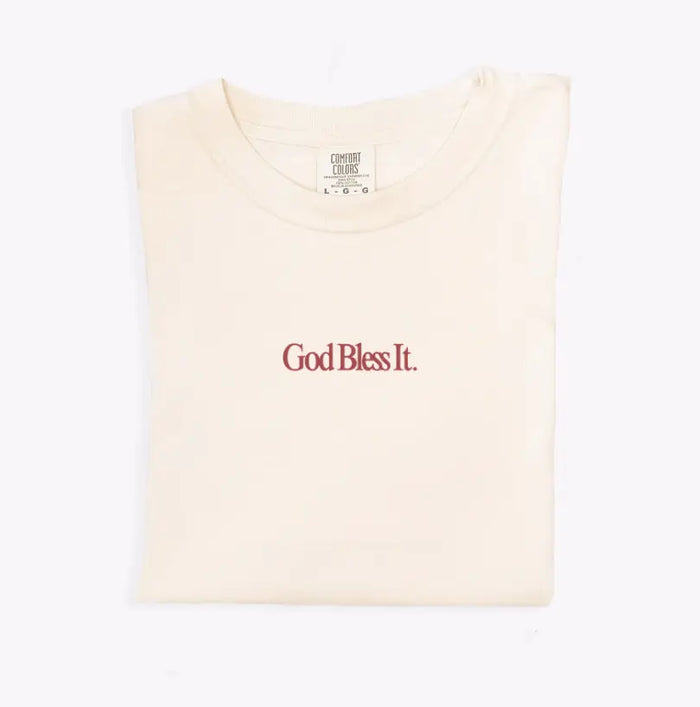 God, Bless It! Minimal Tee - Final Sale Saved by Grace Co.