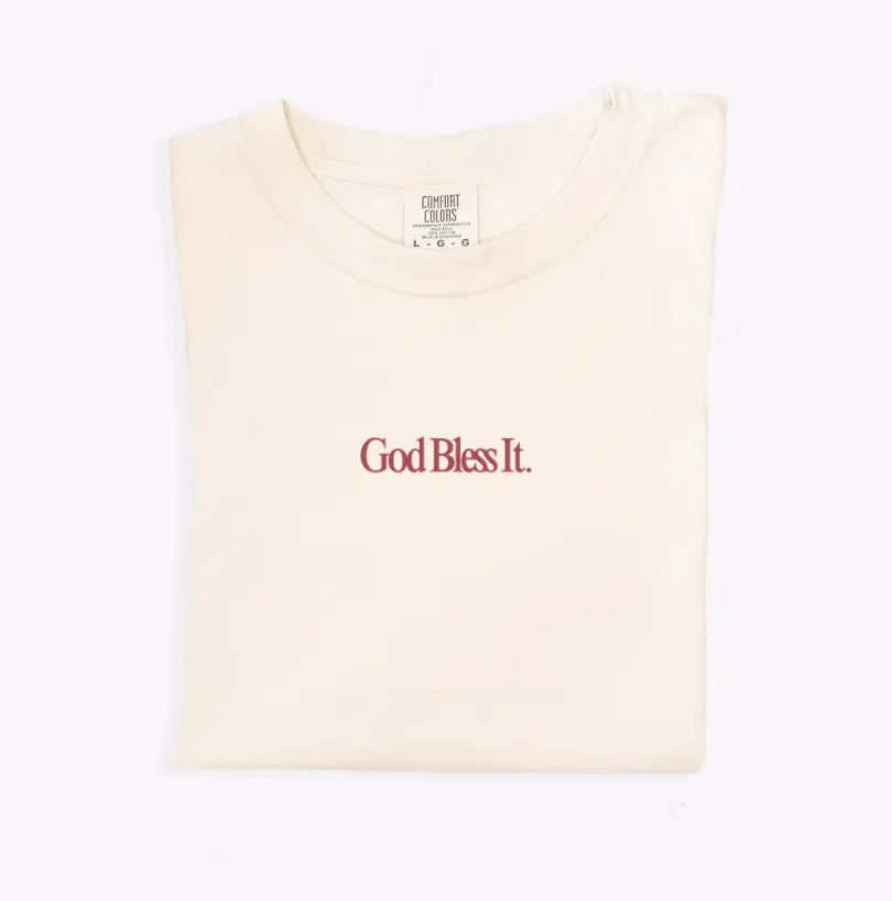 God, Bless It! Minimal Tee - Final Sale Saved by Grace Co.