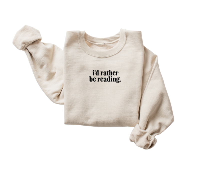 I&#39;d Rather Be Reading Minimal Pullover