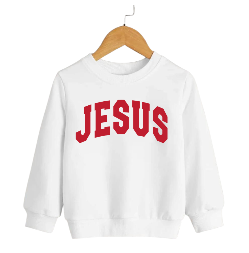 Jesus Christmas Colors Kids Sweatshirt SBG Co.