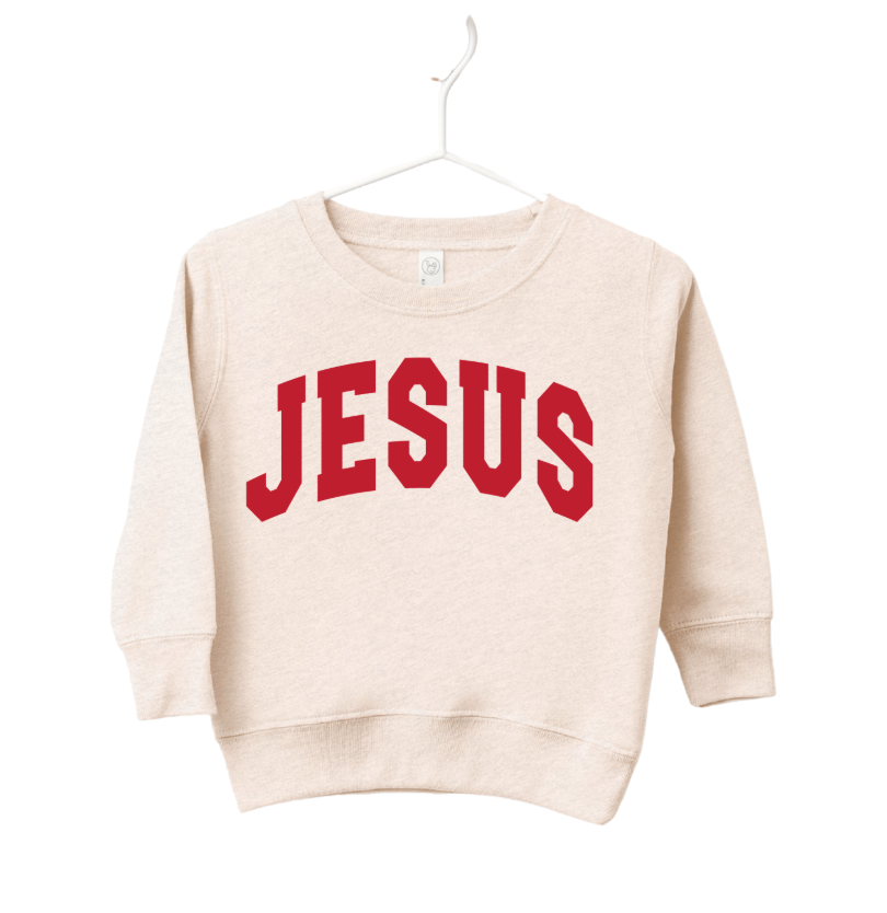 Jesus Christmas Colors Kids Sweatshirt SBG Co.