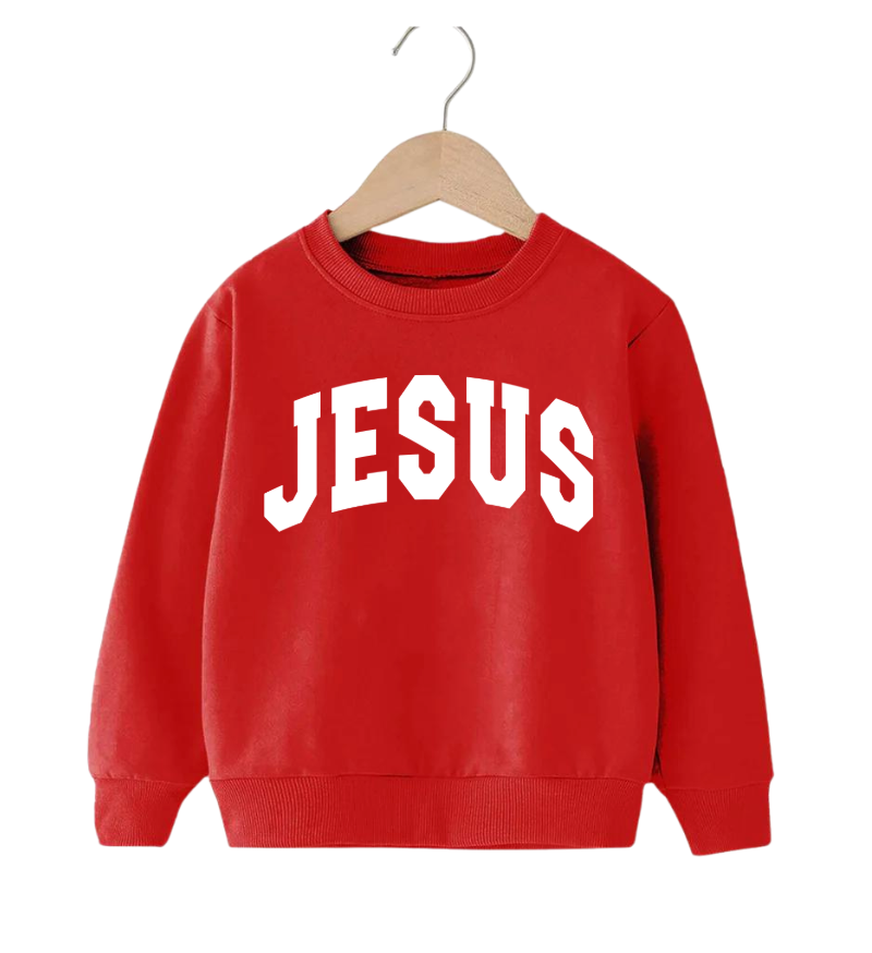 Jesus Christmas Colors Kids Sweatshirt SBG Co.
