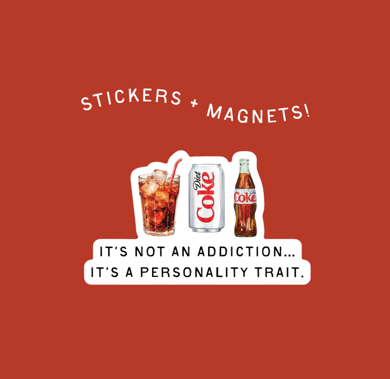 Diet Coke Sticker or Magnet SBG Co.