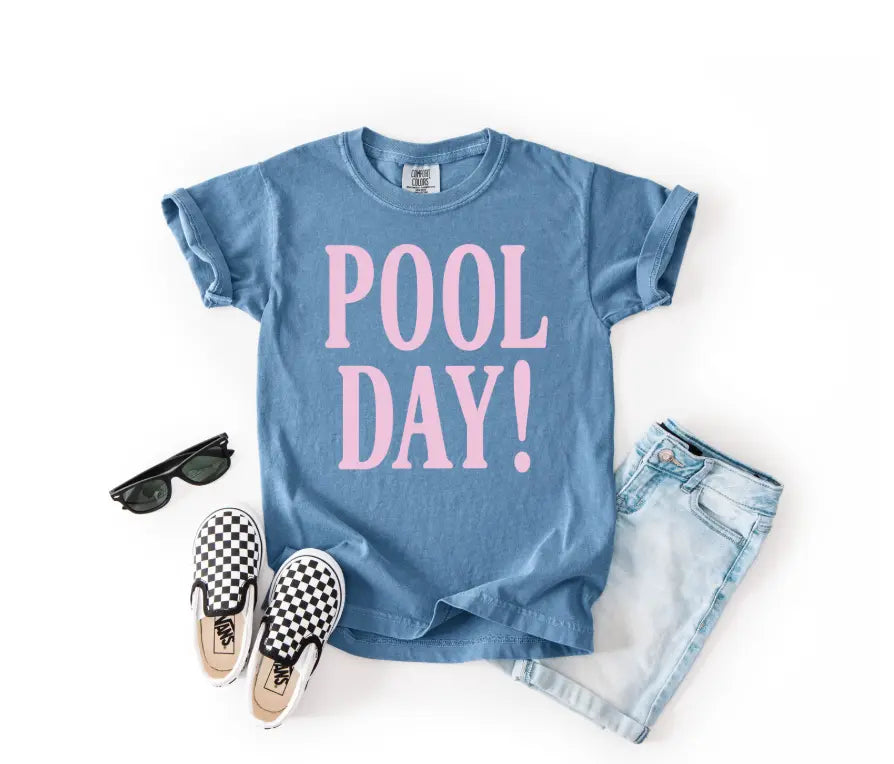 Pool Day! Girls + Boys Kids Tee Saved by Grace Co.