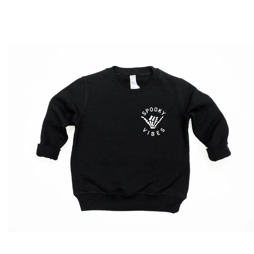 Spooky Vibes Pocket Pullover Sweatshirt Saved by Grace Co.