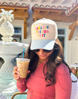 Here for the Fun of it - Baby Blue Corduroy Trucker Hat - PREORDER