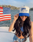 Booked and Busy - Royal Blue Vintage Trucker Hat KenzKustomz
