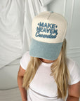 Make Heaven Crowded - Denim Vintage Trucker Hat