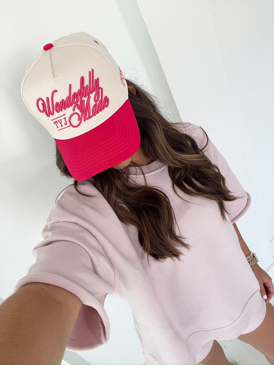 Wonderfully Made - Hot Pink Vintage Trucker Hat KenzKustomz