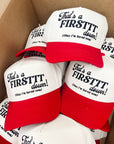 That's a Firstttt Down Vintage Trucker Hat - Red