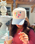 Here for the Fun of it - Baby Blue Corduroy Trucker Hat - PREORDER